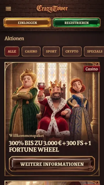 Crazytower Casino Boni